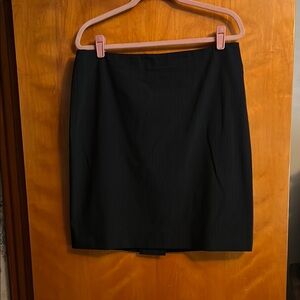 Ann Taylor Petite Classic Pinstriped Navy Blue Pencil Skirt